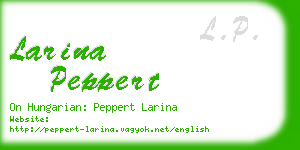 larina peppert business card